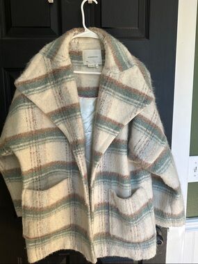 Anthropologie plaid coat